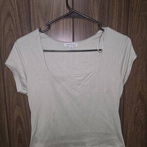 Chic Light Green Square Neck Crop Top